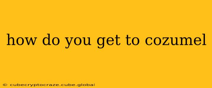 how do you get to cozumel