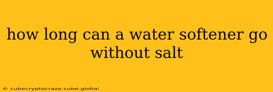 how long can a water softener go without salt