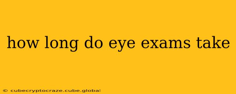 how long do eye exams take
