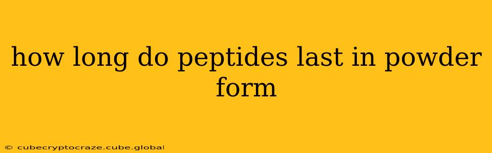 how long do peptides last in powder form