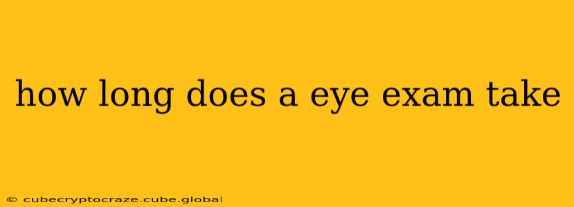 how long does a eye exam take