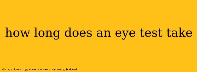 how long does an eye test take