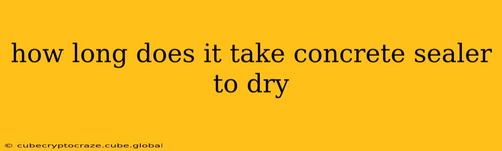 how long does it take concrete sealer to dry