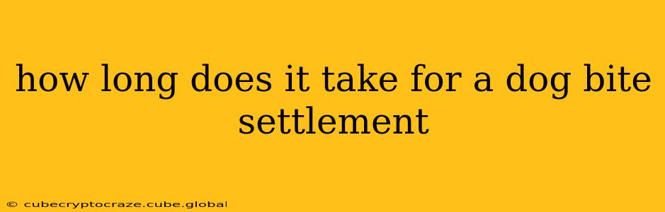 how long does it take for a dog bite settlement