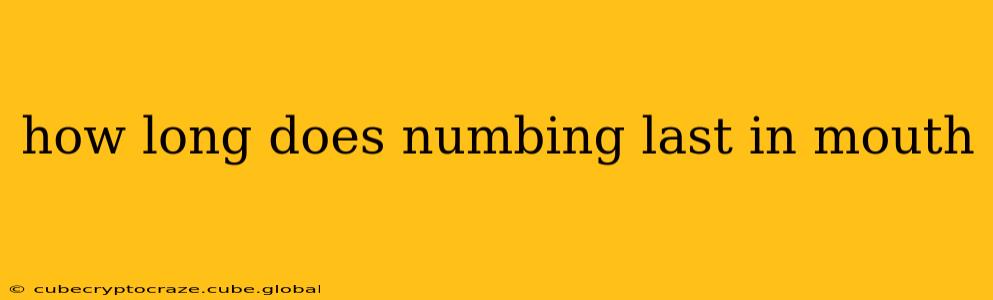 how long does numbing last in mouth