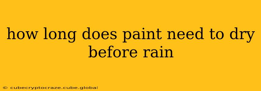 how long does paint need to dry before rain
