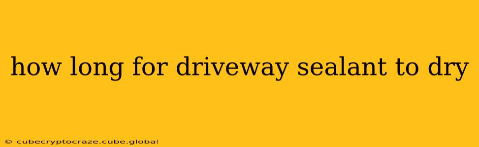 how long for driveway sealant to dry