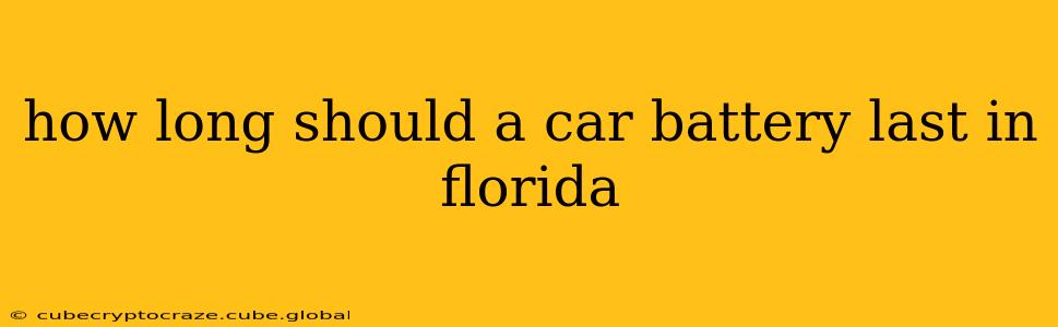 how long should a car battery last in florida