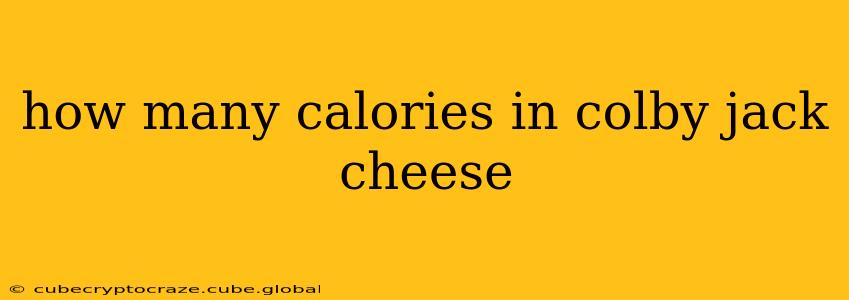 how many calories in colby jack cheese
