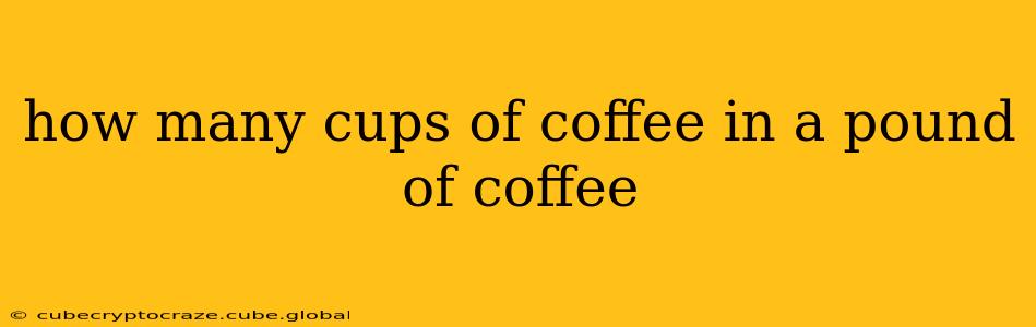 how many cups of coffee in a pound of coffee