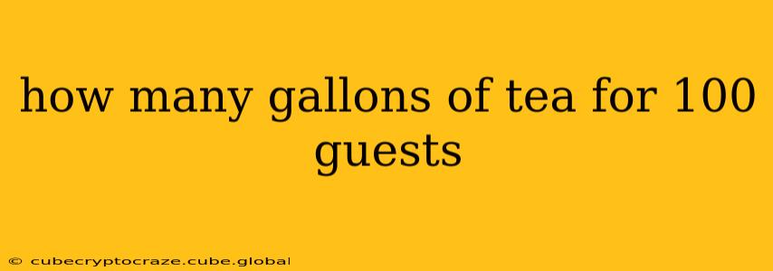how many gallons of tea for 100 guests