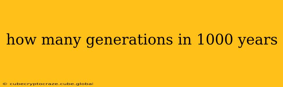 how many generations in 1000 years