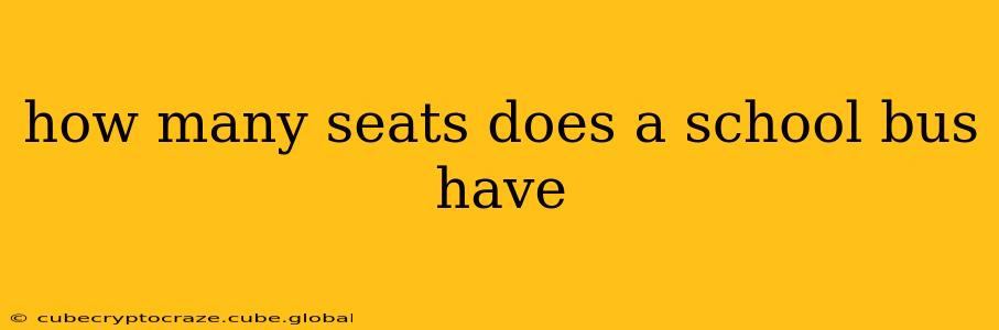 how many seats does a school bus have