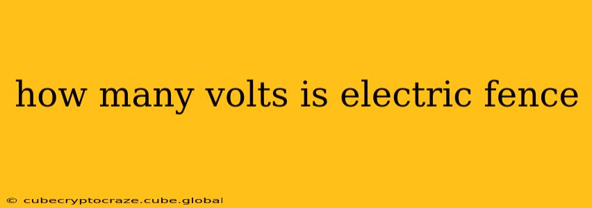 how many volts is electric fence