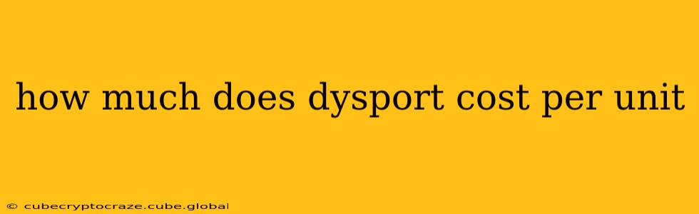 how much does dysport cost per unit