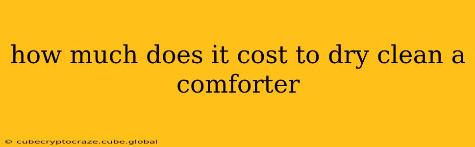 how much does it cost to dry clean a comforter
