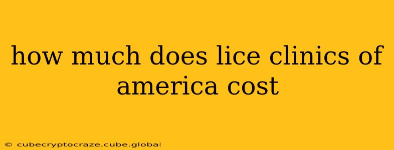 how much does lice clinics of america cost