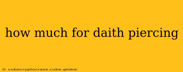 how much for daith piercing