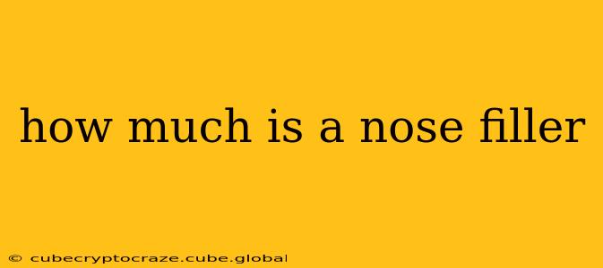 how much is a nose filler