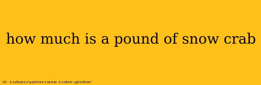 how much is a pound of snow crab