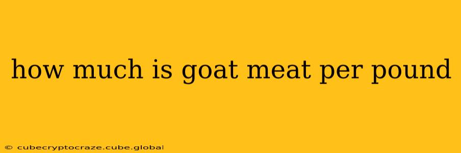 how much is goat meat per pound