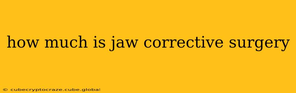 how much is jaw corrective surgery