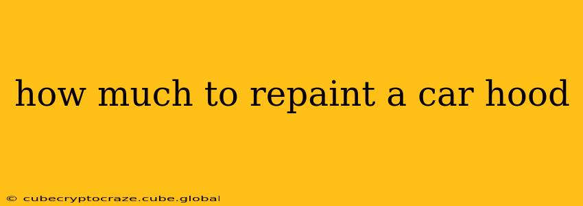 how much to repaint a car hood