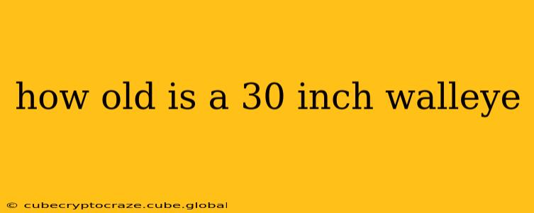 how old is a 30 inch walleye