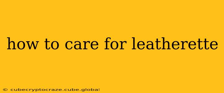 how to care for leatherette