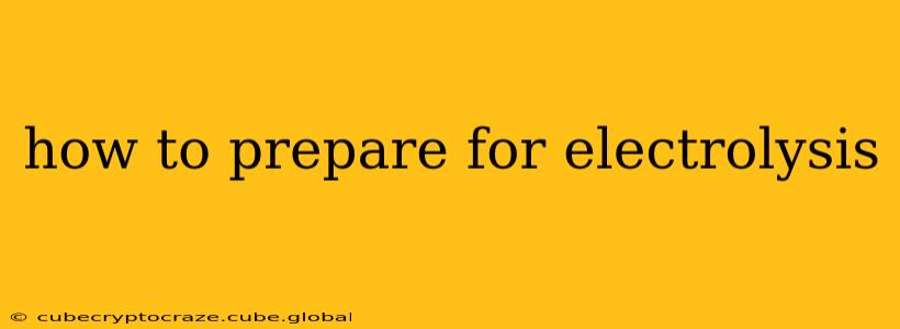 how to prepare for electrolysis