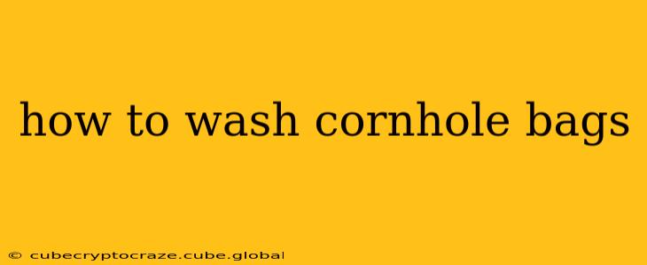 how to wash cornhole bags
