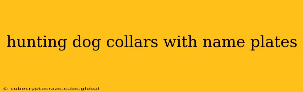 hunting dog collars with name plates