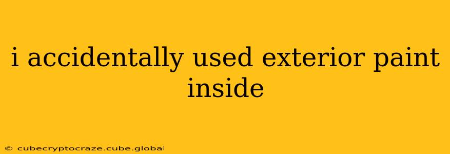 i accidentally used exterior paint inside