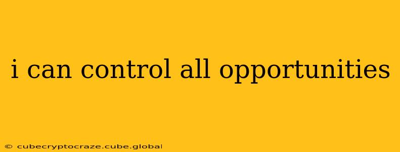i can control all opportunities