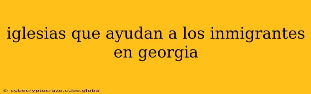iglesias que ayudan a los inmigrantes en georgia
