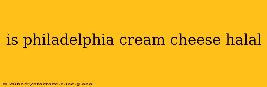 is philadelphia cream cheese halal