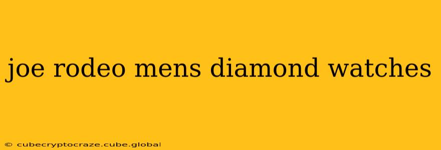 joe rodeo mens diamond watches