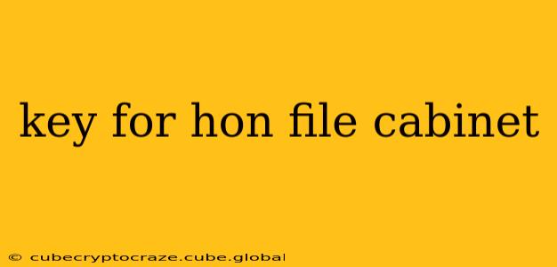 key for hon file cabinet