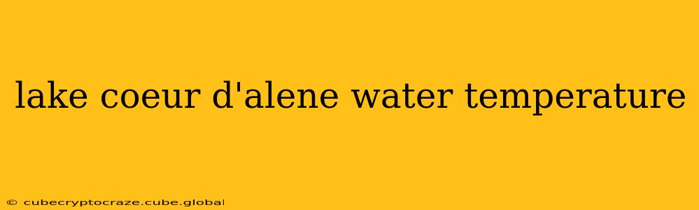 lake coeur d'alene water temperature