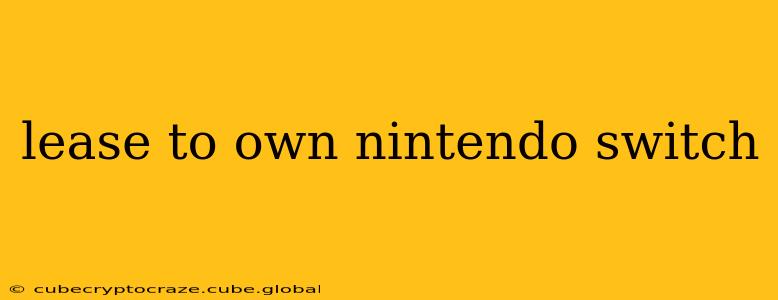 lease to own nintendo switch