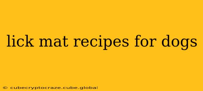 lick mat recipes for dogs