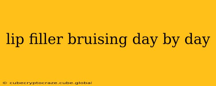 lip filler bruising day by day
