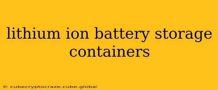 lithium ion battery storage containers