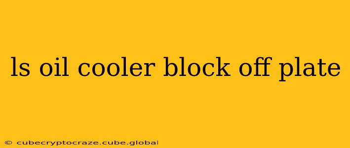 ls oil cooler block off plate