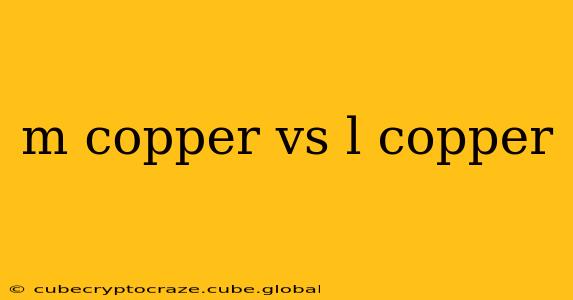 m copper vs l copper