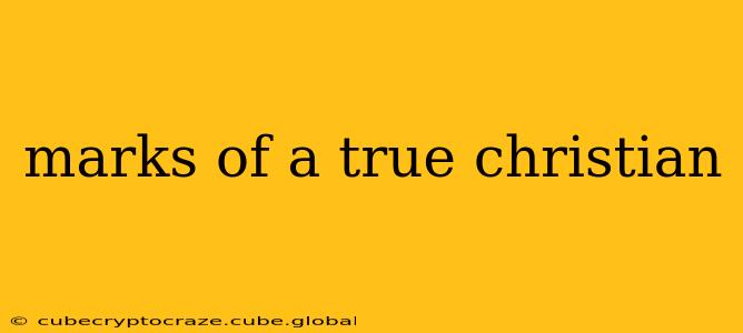 marks of a true christian