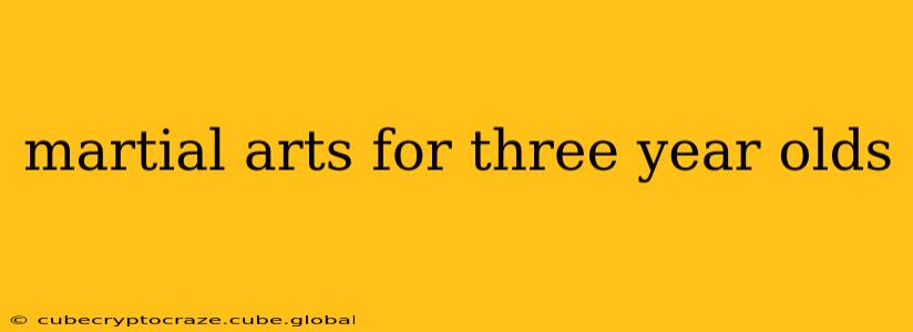 martial arts for three year olds