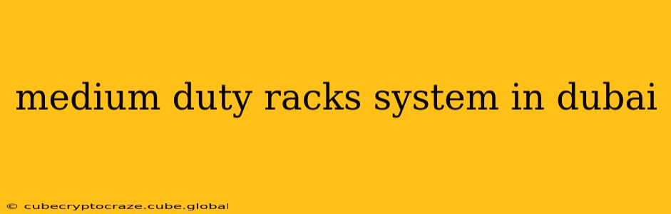 medium duty racks system in dubai