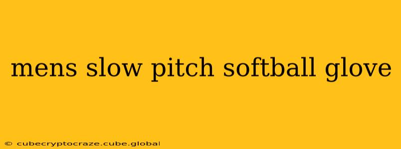 mens slow pitch softball glove