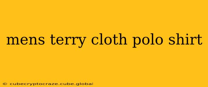 mens terry cloth polo shirt
